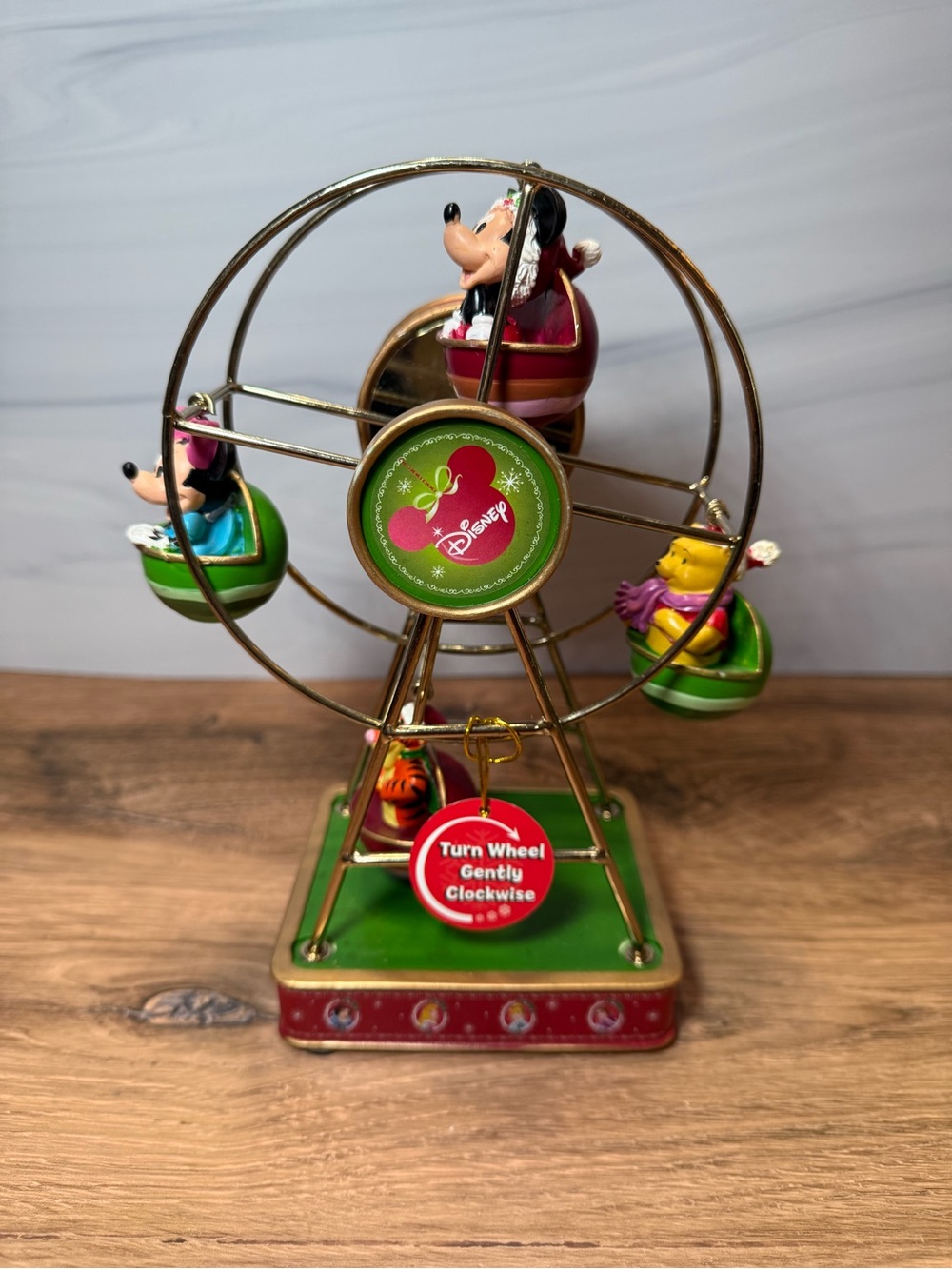 Vintage Disney Musical Christmas Ferris Wheel Mickey Minnie Pooh Tigger
